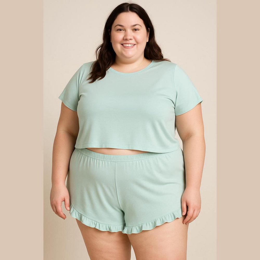 Stars Above Women's Size XXL Mint Green Pajama Set